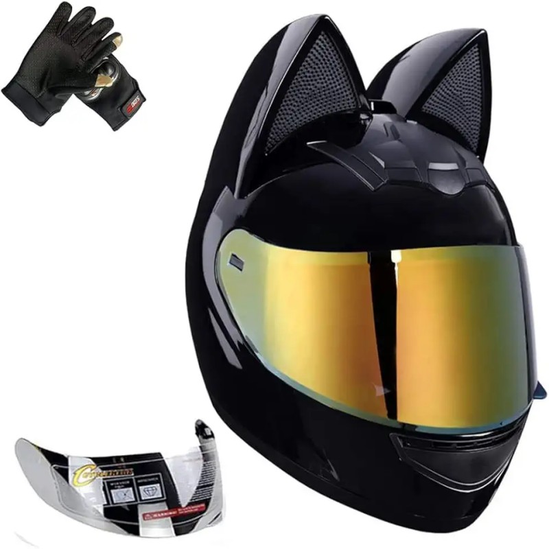 Bike helmet with cat ears